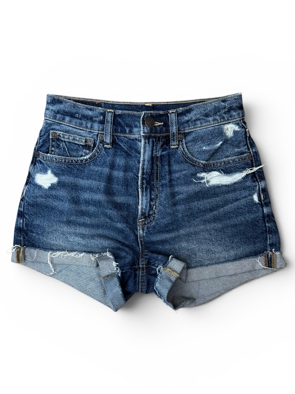 American Eagle Outfitters Highest Rise ‘90s Boyfriend Short Dark Indigo Wash